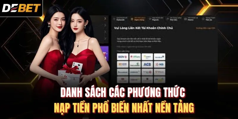 Danh sách các phương thức nạp tiền phổ biến nhất nền tảng